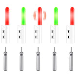 LED Fishing Rod Tip Lights – Smart Strike Indicator & Bite Alarm for Night Fishing – Waterproof Clip-On Alert with High Visibility Glow for Catfish, Carp & Surf Casting (Battery Included)