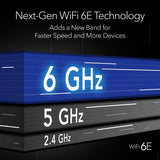 Nighthawk Tri-Band WiFi 6E Router (RAXE300) - Security Features, AXE7800 Wireless Gigabit Speed (Up to 7.8Gbps