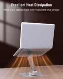 Laptop Stand for Desk, Aluminum Alloy Ergonomic Laptop Riser 360 Rotation Base, Portable Adjustable Laptop Stand