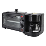 Coffee Maker with Breakfast Station Multifunctional Home Toaster Oven Electric Breakfast Maker with Timer And Temperature Control 3 in 1 Breakfast Station Home Appliances (US Plug 110V)