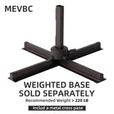 10 X 13 FT Cantilever Outdoor Patio Umbrella with LED Lights