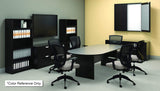 GOF 6FT, 8FT, 10FT Conference Table & Chairs (G10900B) Set, Dark Cherry, Espresso, Artisan Grey