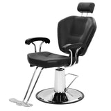 Winado Heavy Duty Reclining Barber Chair for Barber Shop, Styling Salon Chair with Headrest and Footrest, 360 Degree Swivel, Height Adjustable, Fit Hair Stylist Women Men, Black