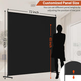 Room Divider, 72x72Inch Large Single Panel Privacy Screen with Thickened Fabric,Freestanding Partition Wall for Room