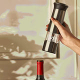 Wine Enthusiast Automatic Compact Wine Bottle Opener and Foil Cutter Set - Fully Electric Corkscrew with Charging Station - Effortlessly Extracts Natural and Synthetic Corks (3-Piece Set)