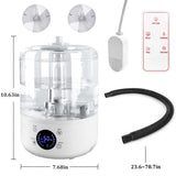 Reptile Humidifier Fogger - 4L Reptile Fogger with Humidity Control Sensor, Timer & 3 Adjustable Mist Levels, Touch & Remote Control, Reptile Mister for Reptiles Amphibians Snake Herps