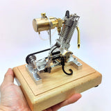 MechPuConToy Engine Model Kit That Works, Mini Single-Cylinder Four-Stroke Engine Model for Motorcycles, Physics Science Experiment for Adult