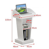Wooden Podium for Office 2 Tier Speaker Stand Simple and Elegant Design Durable Public Speaking Lectern Adjustable Height Presentation Pulpit