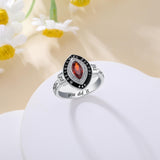 Oseew Class 2027 Senior Graduation Ring for Women High School (White Gold)