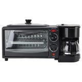 3-in-1 Breakfast Station with Toaster Oven, Coffee Maker, and Griddle, Multifunctional Kitchen Appliance