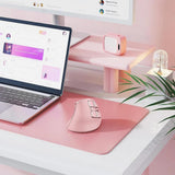 IDJXNXYDH Pink Ergonomic Wireless Mouse Rechargeable 2.4G Bluetooth 3 Device Silent Vertical Mouse for Laptop PC Mac Tablet