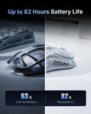 GravaStar Mercury M2 Wireless Gaming Mouse, 5 Dynamic Lightsync RGB (White)