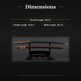 Plum Blossom Katana, 1045 Carbon Steel Hand Forged Full Tang Japanese Sword