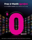 Ikarao Karaoke Machine, Built-in Lyrics Display, 32GB Karaoke Tablet, KaraFun Prime, 280W Karaoke Speaker with 2 Self-Charging Mics, Connects to TV, EQ, Portable Karaoke System for Adult Home Parties