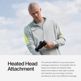 Hyperice Hypervolt 2 in Black Handheld Percussion Massage Gun Heated Head Attachment Compatible with All Hypervolt Models