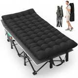 Suteck 32In XXL Folding Camping Cot, 900LBS Heavy Duty Sleeping Cot with Pillow Mattress, 1200D Double-Layer Oxford Portable Cot for Adults with Carry Bag for Home Office Nap Beach Travel