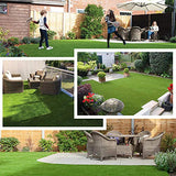 Petgrow Synthetic Artificial Grass Turf Lawn 15 x 30ft, 1.38" Outdoor/Indoor Fake Grass Rug