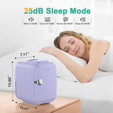 CROWNFUL Mini Fridge, 4 Liter/6 Can Portable Cooler and Warmer Personal Refrigerator for Skin Care, Cosmetics, Beverage, Food,Great for Bedroom, Office, Car, Dorm(Purple)