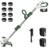 Cordless Weed String-Trimmers/Lawn Mower, 21V 3-in-1 with 8 Replace Auto Line Feed, Electric Grass Trimmer for Garden, Lawn, 120 Mins of Non-Stop