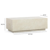 Tov Furniture Romy Coffee Table (Cream Travertine)