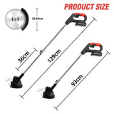 ALSO GO 21V Electric Weed Eater with Wheels,Cordless Battery Weed Wacker with Charger, 3 in 1 Brush Cutter/String