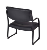 Leather Side & Guest Chair, Big & Tall, Black Regency