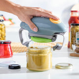InnovaGoods® Lloucan Electric Jar Opener, Can Opener Kitchen Accessory, Automatic Can Opener for New Sealed Jars, Hands Free Can Opener Less Effort to Open (Grey)