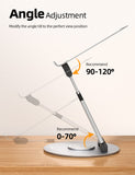 Nulaxy 18" Height Telescopic 360 Rotating Aluminum Laptop Stand Desk Silver