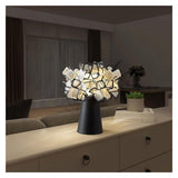 JUAKSQZYI Table lamp Rechargeable Touch Desk Lamp Flower