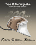 ProtoArc EM11 NL Wireless Ergonomic Mouse, Rechargeable, White Gold