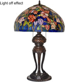 Tiffany-Style Lamp Table Peach Kapok Peony Glass Lampshade Desk(Kapok)