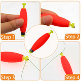 Fishing Floats Fishing Bobbers EVA Foam Floats Cigar Fishing Bobbers Weighted Snap-on Floats Bass Trout Crappie Sea Boat Fishing Proximitck