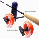 Tgpiao 1Pack Mini Fishing Line Winder Spooler Machine,Portable Adjustable Detachable Spinning Reel Spool Spooling Station System, Baitcaster Multifunctional Line Winder Tool (Black and red)