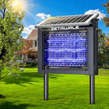 ZETAWALE Solar Bug Zapper Outdoor Mosquitos Zapper Solar Powered Bug Zapper Outdoor Camping Fly Control for 2000 sq.ft Waterproof Fly Killer Solar Mosquito Zapper for Garden (10W,10FT Extension Cord)