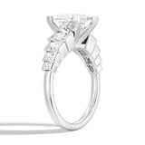 MSBLUE 1ct Size 6.5 Moissanite Engagement Ring for Women