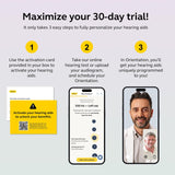 Jabra Enhance Select 700 Clinic-Quality OTC Hearing Aids, Licensed Audiology Services Included, Bluetooth LE Audio & Streaming for iOS/Android, Nearly Invisible & Comfortable, Sand