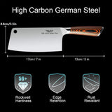 Aroma House Cleaver Knife Ultra Sharp Meat Cleaver 7 inch Butcher Knife. High Carbon German Stainless Steel Chef Knives for Kitchen and Restaurant