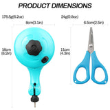 FAISOX Fishing Line Spooler for Spinning Cast Reels Spooling Station Spools Holder Winder Machine Accessories (Line Spooler & Scissor - Blue)