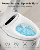 LOUPUSUO Smart Toilet with Bidet Built In with Warm Water Sprayer and Dryer