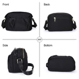 Small Crossbody Bags for Women Multi-Pocket Shoulder Purse (Black)
