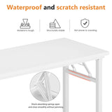 DlandHome 47 inches Folding Table Computer Desk Portable Activity Table Conference Table Home Office Desk