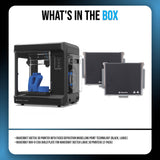 3D Printer with Fused Deposition Modelling Print Technology (Black, Large) Bundle with 900-0120A Build Plate