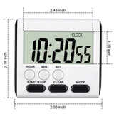 Xuhal 15 Pack 24 Hours Kitchen Timer with Alarm Magnetic Digital Clock Loud Alarm, Big Screen and Strong Magnet Manual Switching Count up or Down and Memory Function for Baking Sports Office Study