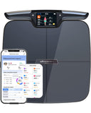 Witcaremed Smart Scale for Body Weight with BMI, Body Fat, Muscle Mass, Water Percentage, 8 Electrode High Precision Bathroom Scales, Scale with App, 56 Body Composition Measurement (Black)