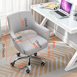 Leather Desk Gaming Chairs with Wheels Home Office Chair Ergonomic with Arms Upholstered Executive Task Chair Swivel Rolling Vanity Chairs for Office,Study,Bedroom(Khaki)