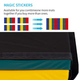 Tumbling Mats Gymnastics Tumbling Mats Foldable Foldable Yoga Mat Thick PU Leather Exercise Mat With Carrying Handles for home Workout outdoor Gymnastics Yoga Pilates BestMassage