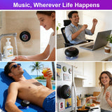 Luzsco Bluetooth Shower Speaker with LED – Portable Wireless Mini Speaker with Mic & Suction Cup, IPX4 Water Resistant for Shower, Travel, Pool, River Floating, and Outdoor Fun (Black)