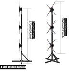 3D Splicing Holographic Display Fan 22'' 3 Pcs with Stand Set 3D Hologram Fan Led Projector Christmas Tree