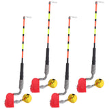 Kisangel Fishing Bite Alarm with Led Light Sensitive Electronic Fish Bite Indicator for Carp Bank Ice Fishing and Alerts Pack of 4