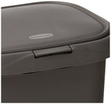 13 Gallon Gray Plastic Garbage Bin for Home/Kitchen/Office/Garage